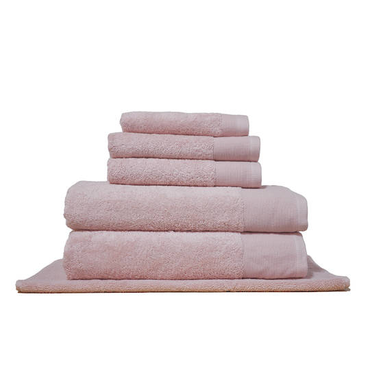 Seneca - Vida Pure Organic Cotton Towels - Face Cloths, Hand Towels, Bath Mats, Bath Towels, Bath Sheets - Soft Pink